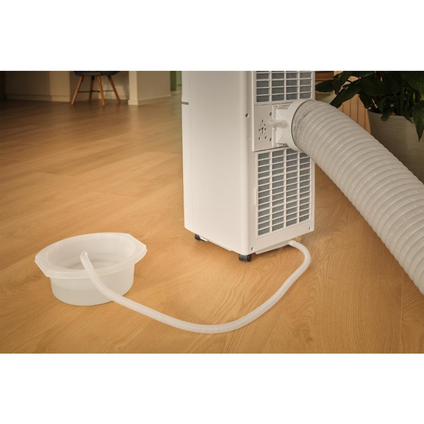 Sencor - Pametni prijenosni klima-uređaj 3u1 s kompletnom opremom, 760 W/230 V, 7000 BTU, Wi-Fi, bijeli + daljinski upravljač