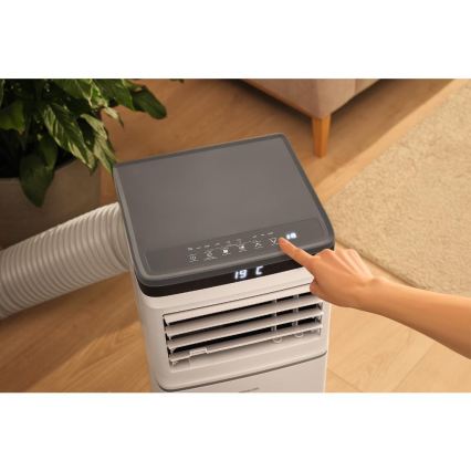 Sencor - Pametni prijenosni klima uređaj 3 u 1 s kompletnom opremom 815W/230V 8000 BTU Wi-Fi bijeli + daljinski upravljač