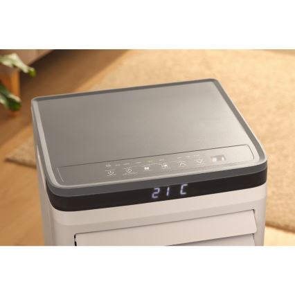 Sencor - Pametni prijenosni klima uređaj 3 u 1 s kompletnom opremom 815W/230V 8000 BTU Wi-Fi bijeli + daljinski upravljač