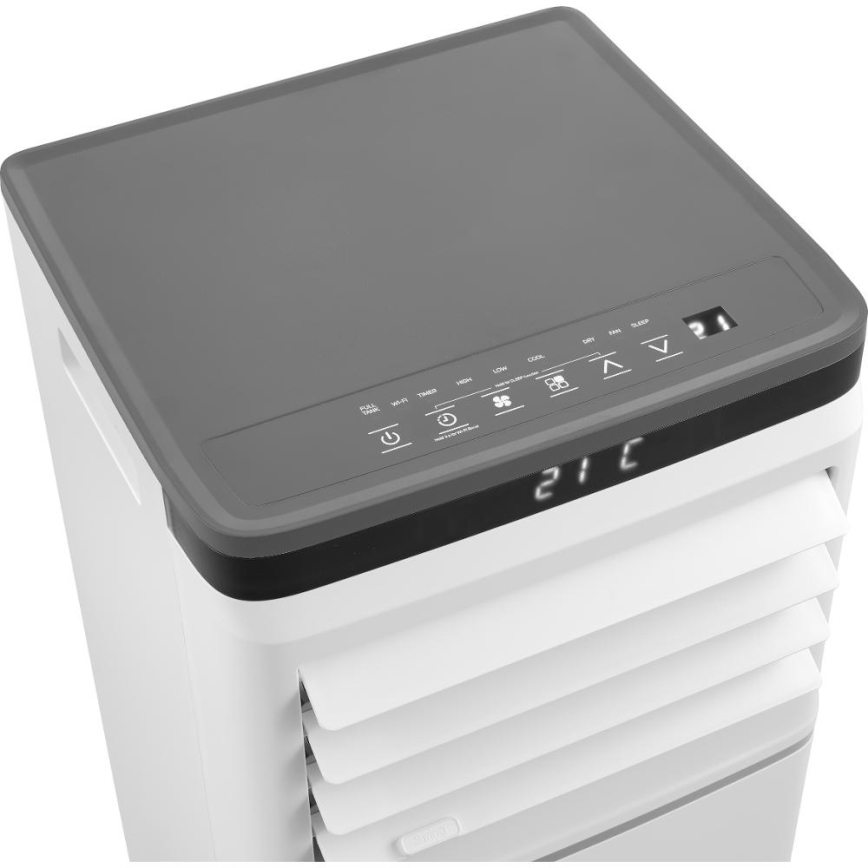 Sencor - Pametni prijenosni klima uređaj 3 u 1 s kompletnom opremom 815W/230V 8000 BTU Wi-Fi bijeli + daljinski upravljač