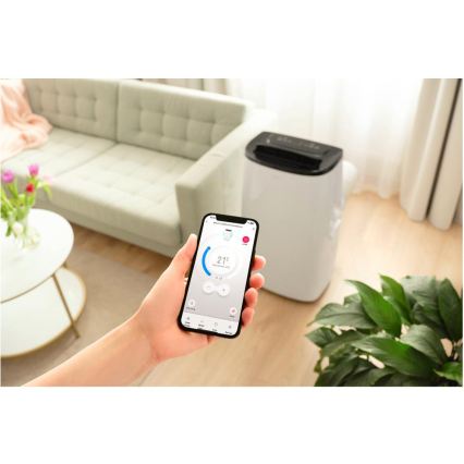 Sencor - Pametni mobilni klima uređaj 4 u 1 uključujući kompletnu opremu 1700W/230V 12000 BTU Wi‑Fi bijela + daljinski upravljač