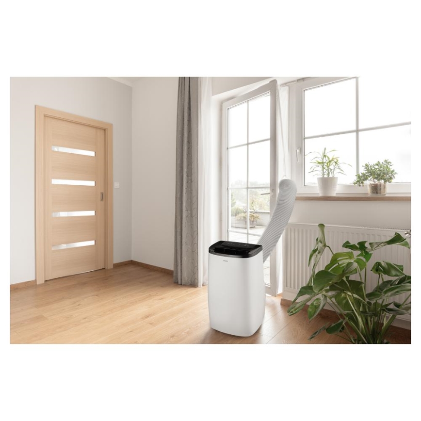 Sencor - Pametni mobilni klima uređaj 4 u 1 uključujući kompletnu opremu 1700W/230V 12000 BTU Wi‑Fi bijela + daljinski upravljač