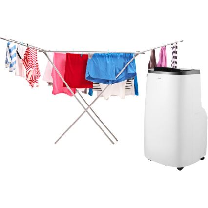 Sencor - Pametni mobilni klima uređaj 4 u 1 uključujući kompletnu opremu 1700W/230V 12000 BTU Wi‑Fi bijela + daljinski upravljač