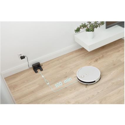 Sencor - Pametni robotski usisivač s mopom 2u1 28W/2600 mAh Wi-Fi bijela + daljinski upravljač