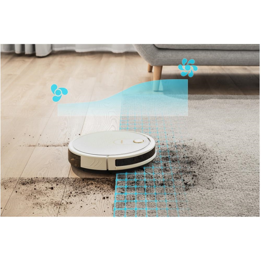 Sencor - Pametni robotski usisivač s mopom 2u1 28W/2600 mAh Wi-Fi bijela + daljinski upravljač