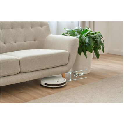 Sencor - Pametni robotski usisivač s mopom 2u1 28W/2600 mAh Wi-Fi bijela + daljinski upravljač