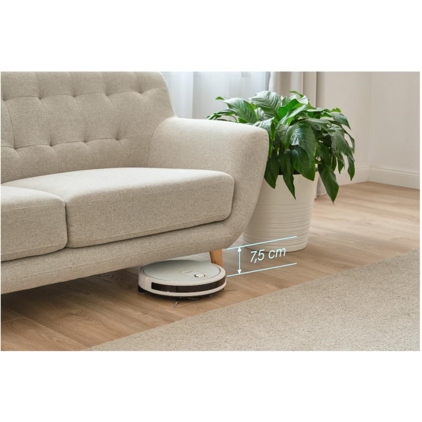 Sencor - Pametni robotski usisivač s mopom 2u1 28W/2600 mAh Wi-Fi bijela + daljinski upravljač