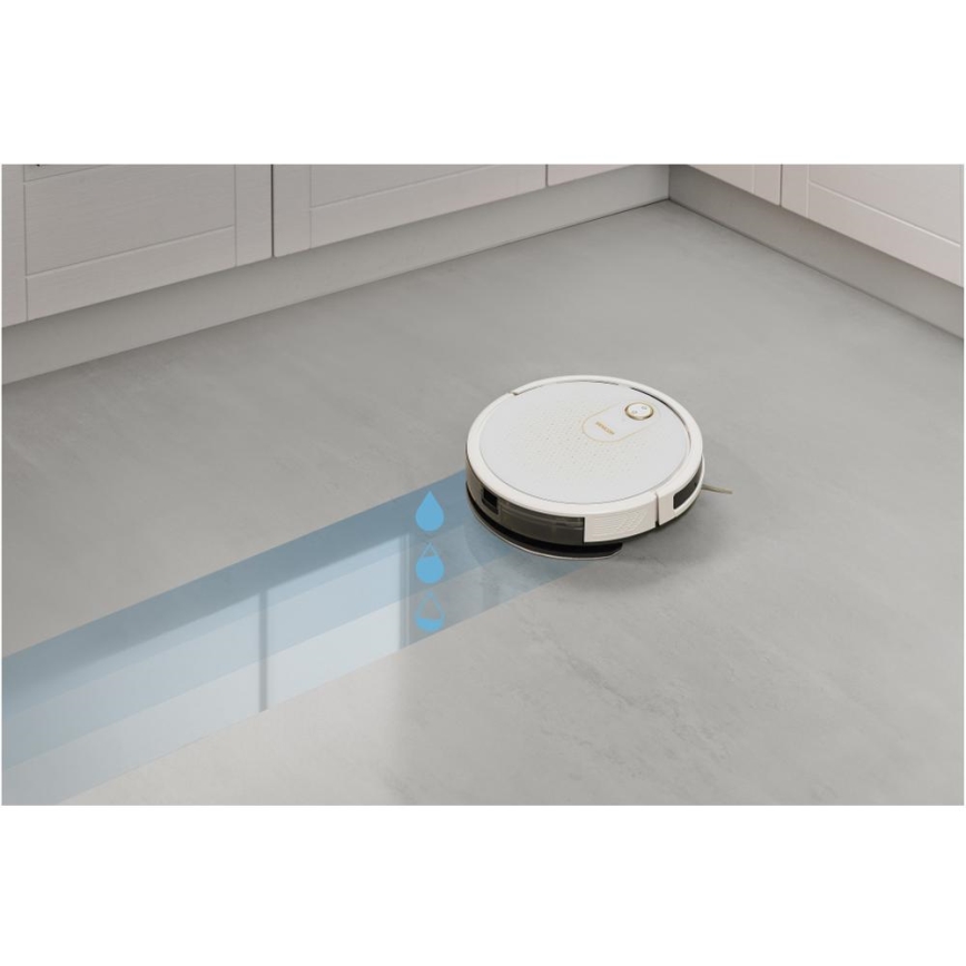 Sencor - Pametni robotski usisivač s mopom 2u1 28W/2600 mAh Wi-Fi bijela + daljinski upravljač