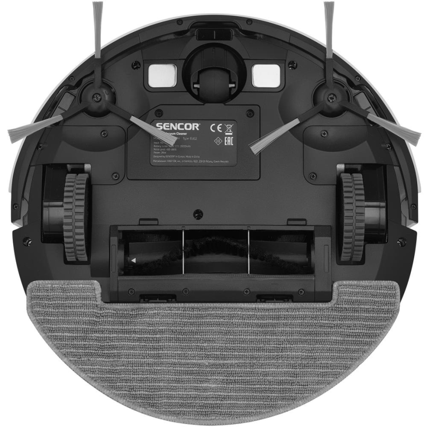 Sencor - Pametni robotski usisivač s mopom 2u1 28W/2600 mAh Wi-Fi bijela + daljinski upravljač