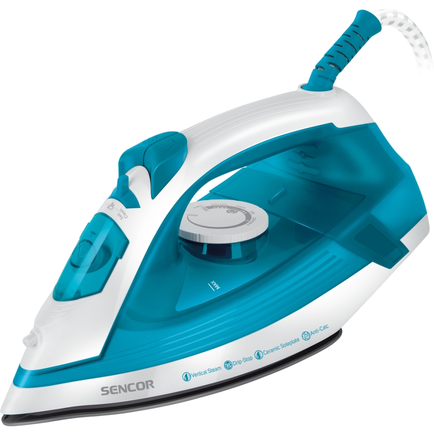 Sencor - Parno glačalo 2000W/230V plava/bijela