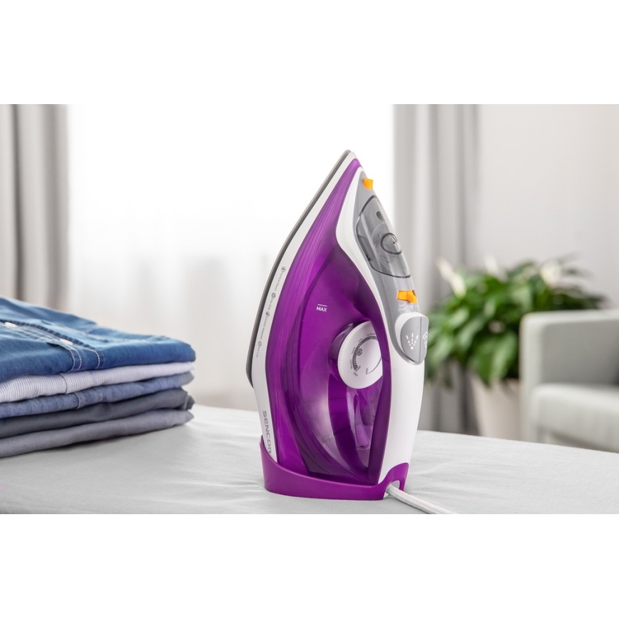 Sencor - Parno glačalo 2400W/230V ljubičasta/bijela