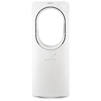 Sencor - Podni bezlopatni ventilator 50W/230V bijeli + daljinski upravljač