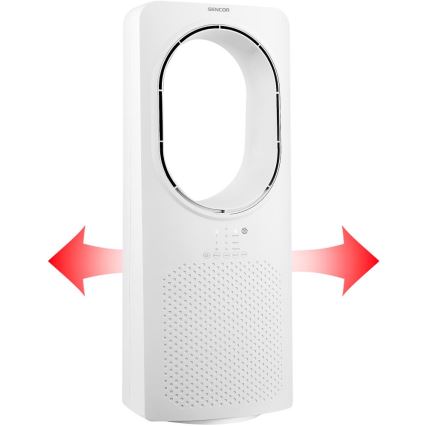 Sencor - Podni bezlopatni ventilator 50W/230V bijeli + daljinski upravljač