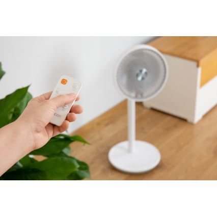 Sencor - Podni ventilator 3D UltraSilent 26W/230V bijela + daljinski upravljač