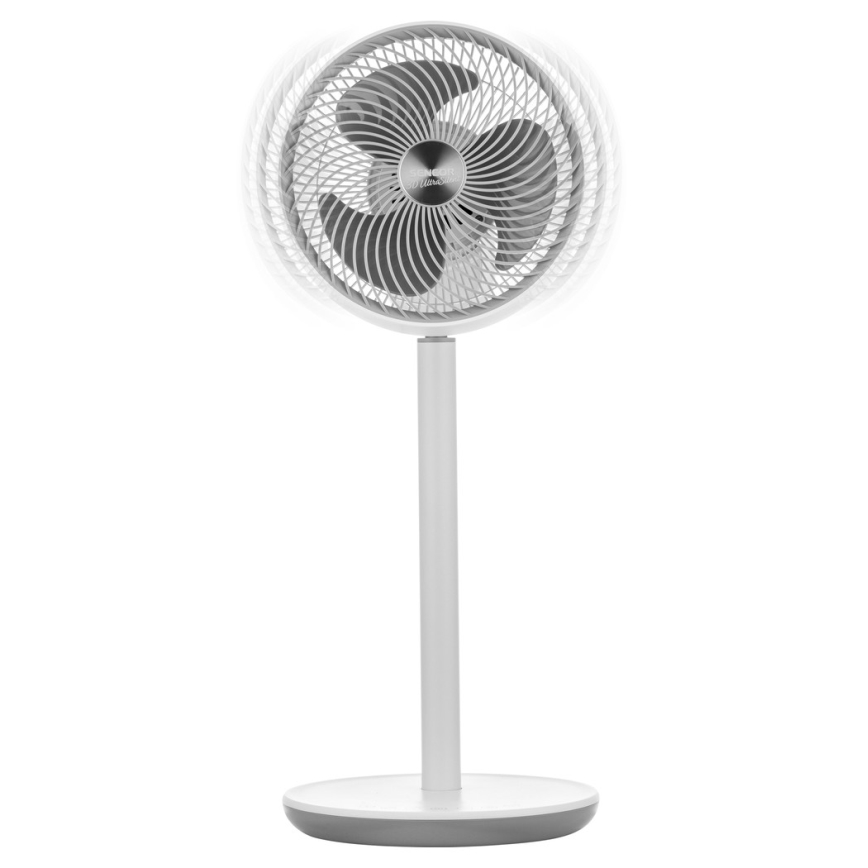 Sencor - Podni ventilator 3D UltraSilent 26W/230V bijela + daljinski upravljač