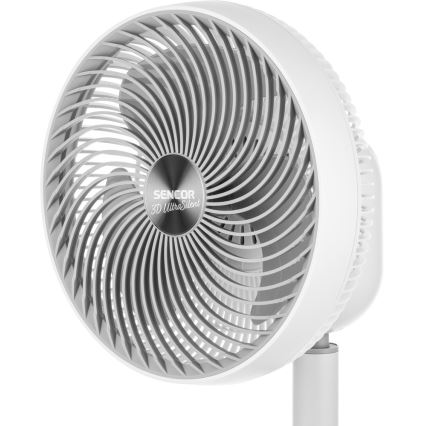 Sencor - Podni ventilator 3D UltraSilent 26W/230V bijela + daljinski upravljač