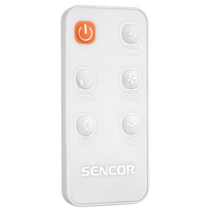 Sencor - Podni ventilator 3D UltraSilent 26W/230V bijela + daljinski upravljač