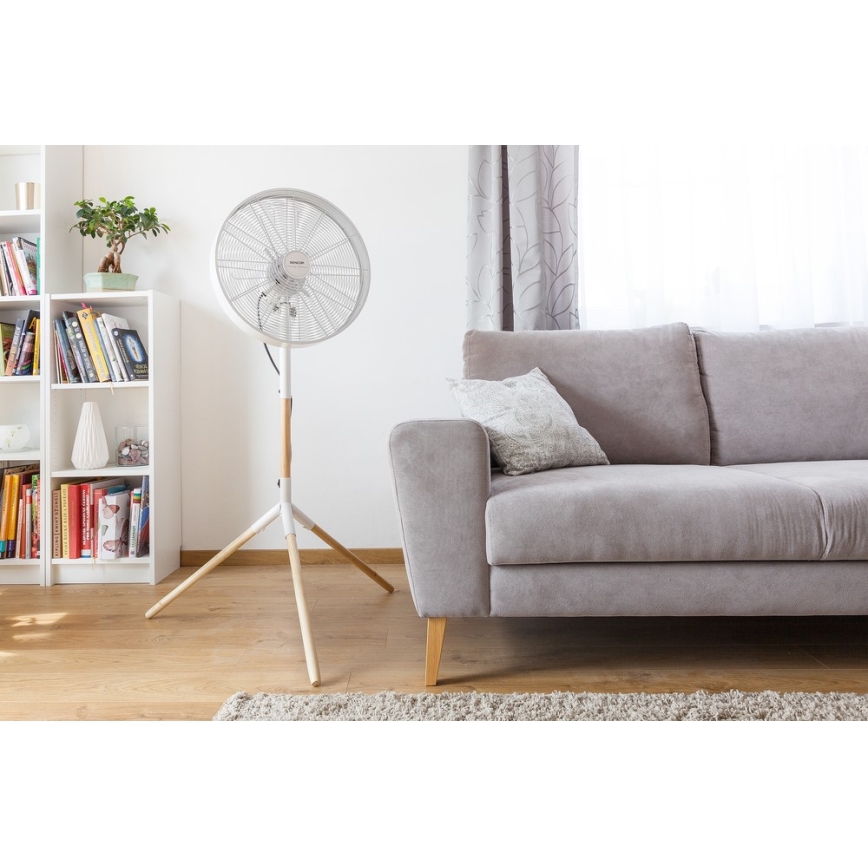 Sencor - Podni ventilator 50W/230V bijela/bukva