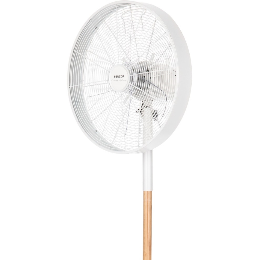 Sencor - Podni ventilator 50W/230V bijela/bukva