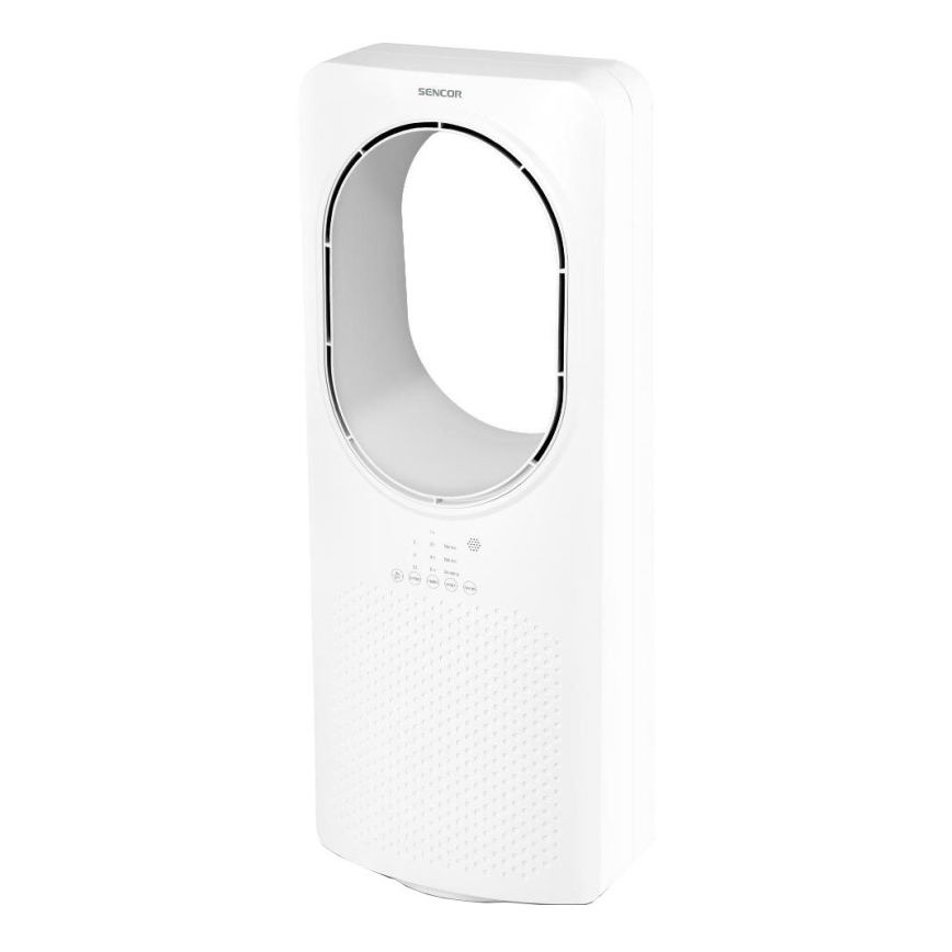 Sencor - Podni ventilator bez lopatica 50W/230V bijela + daljinski upravljač