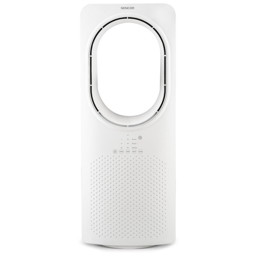 Sencor - Podni ventilator bez lopatica 50W/230V bijela + daljinski upravljač