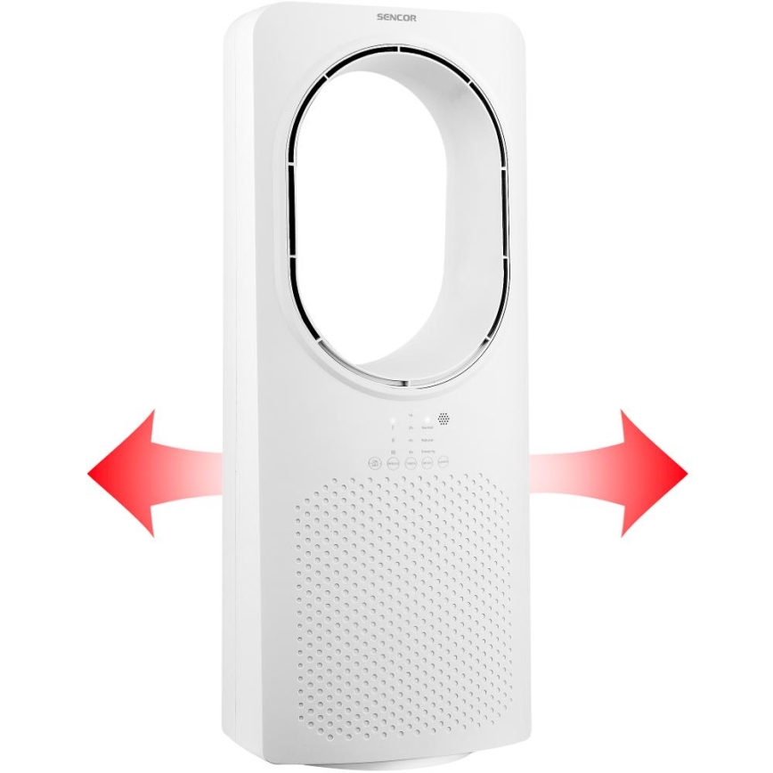 Sencor - Podni ventilator bez lopatica 50W/230V bijela + daljinski upravljač
