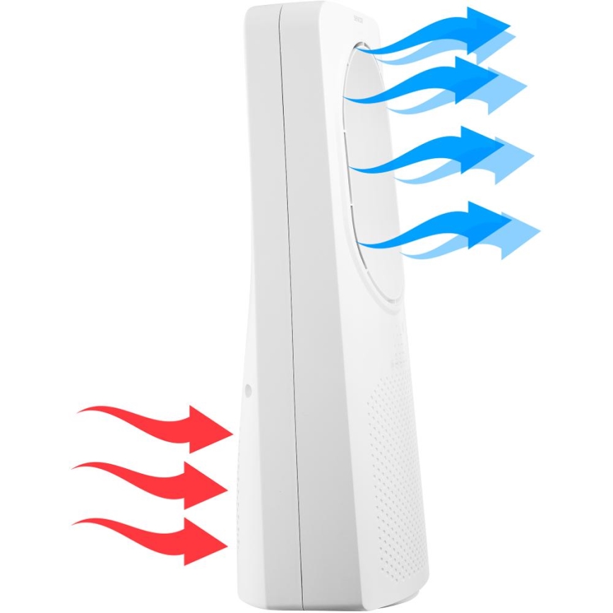 Sencor - Podni ventilator bez lopatica 50W/230V bijela + daljinski upravljač