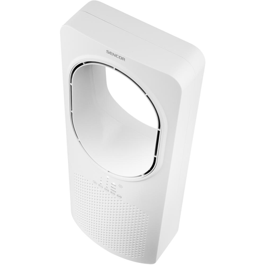 Sencor - Podni ventilator bez lopatica 50W/230V bijela + daljinski upravljač