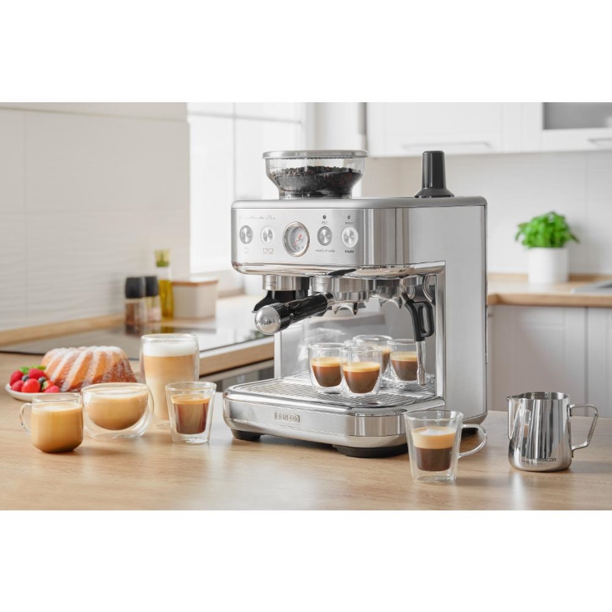 Sencor - Poluautomatski espresso aparat s portafilom 1770W/230V