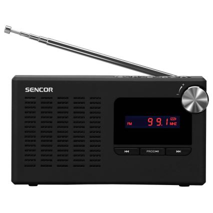 Sencor - Prijenosni PLL FM radio prijemnik 5W 800 mAh 3,7V USB i MicroSD