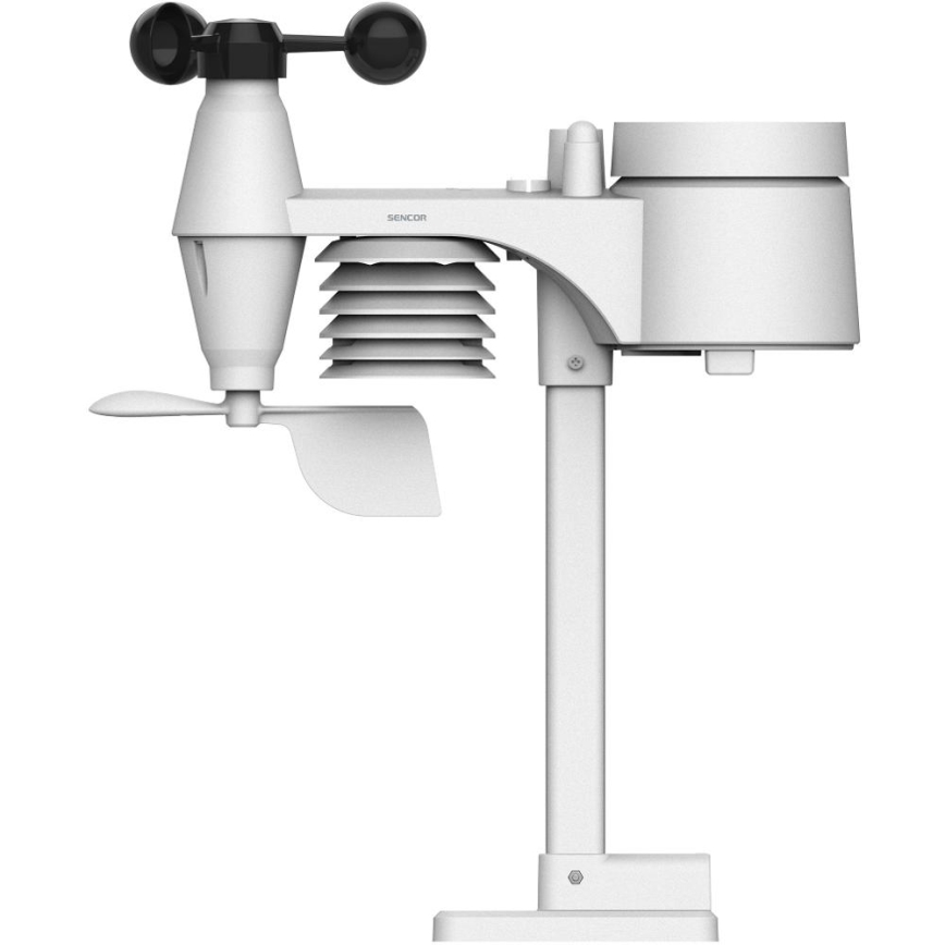 Sencor - Profesionalna meteorološka stanica s LCD zaslonom u boji i budilicom 5V/1xCR2032 + 3xAA Wi-Fi
