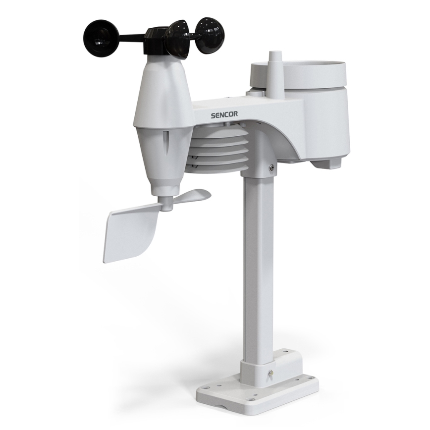 Sencor - Profesionalna meteorološka stanica s LCD zaslonom i budilicom 1xCR2032 + 3xAA