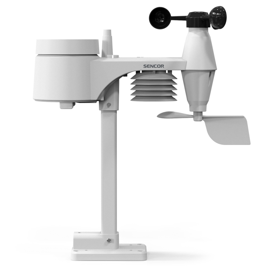 Sencor - Profesionalna meteorološka stanica s LCD zaslonom i budilicom 1xCR2032 + 3xAA