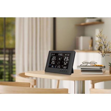 Sencor - Profesionalna meteorološka stanica s LCD zaslonom u boji i budilicom 5V/1xCR2032 + 3xAA