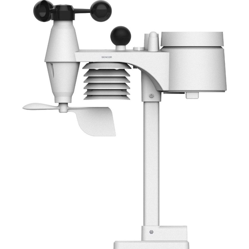 Sencor - Profesionalna meteorološka stanica s LCD zaslonom u boji i budilicom 5V/1xCR2032 + 3xAA