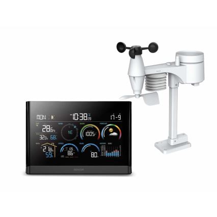 Sencor - Profesionalna meteorološka stanica s LCD zaslonom u boji i budilicom 5V/3xAAA + 3xAA