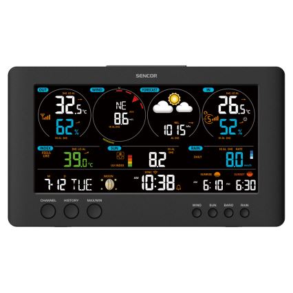 Sencor - Profesionalna meteorološka stanica s LCD zaslonom u boji 1xCR2032 Wi-Fi