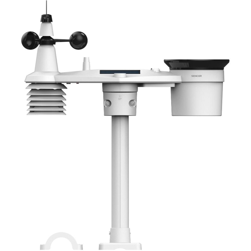 Sencor - Profesionalna meteorološka stanica s LCD zaslonom u boji 5V 1xCR2032 + 3xAA + 2xAA Wi-Fi Tuya