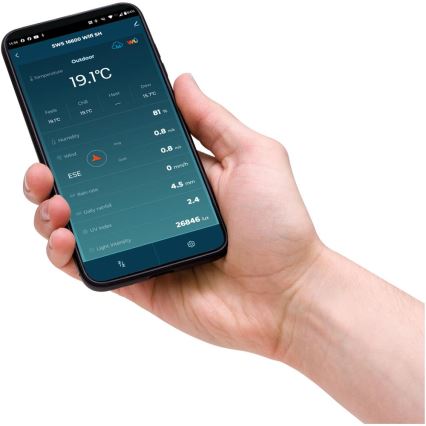 Sencor - Profesionalna meteorološka stanica s LCD zaslonom u boji 5V 1xCR2032 + 3xAA + 2xAA Wi-Fi Tuya