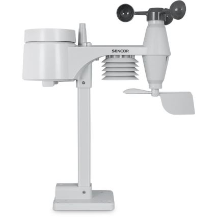 Sencor - Profesionalna meteorološka stanica s LCD zaslonom u boji 5V/1xCR2032 + 3xAA
