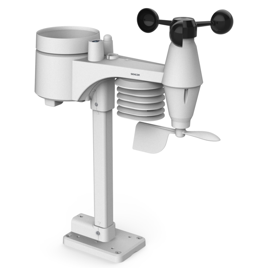 Sencor - Profesionalna meteorološka stanica s LCD zaslonom u boji 5V/1xCR2032 + 3xAA Wi-Fi