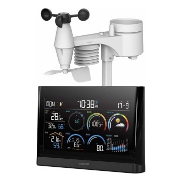 Sencor - Profesionalna meteorološka stanica s LCD zaslonom u boji i budilicom 5V/3xAAA + 3xAA