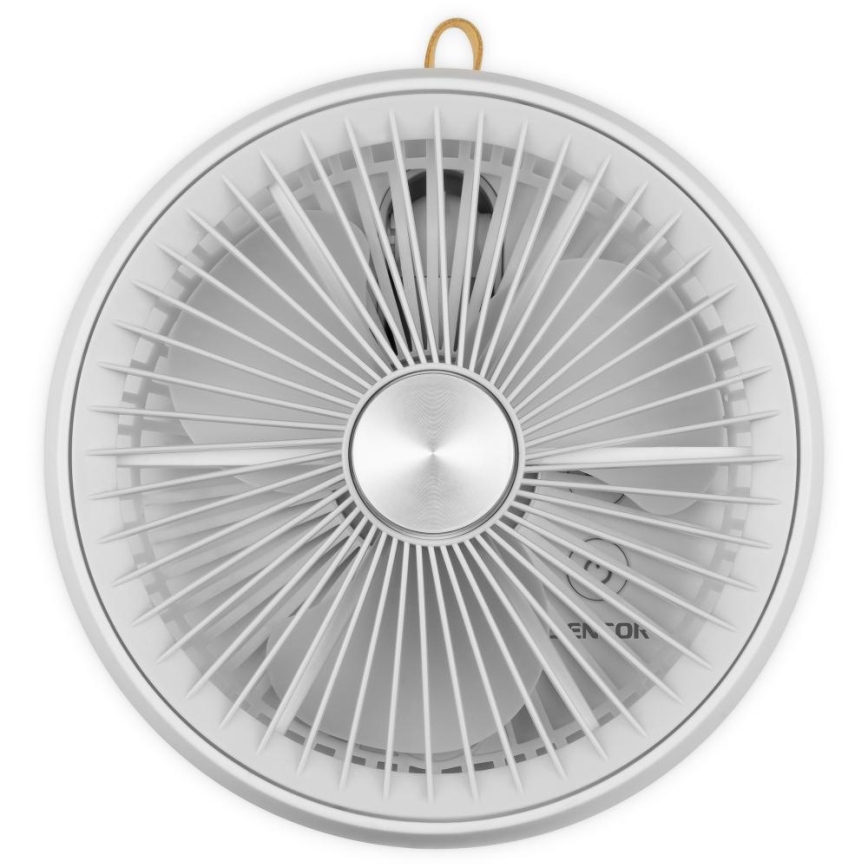 Sencor - Punjivi stolni ventilator 5W/5V 4000 mAh bijeli