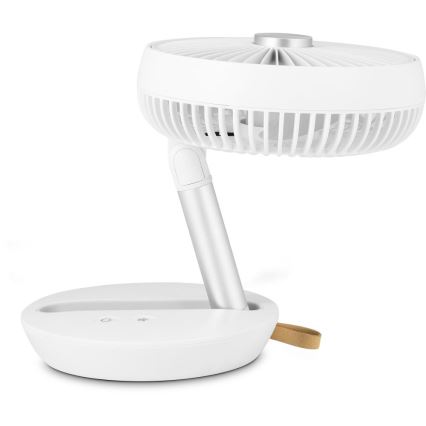 Sencor - Punjivi stolni ventilator 5W/5V 4000 mAh bijeli