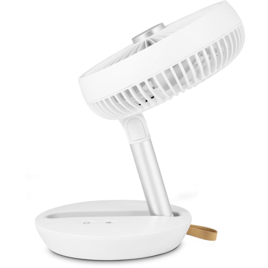 Sencor - Punjivi stolni ventilator 5W/5V 4000 mAh bijeli