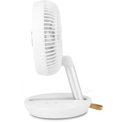 Sencor - Punjivi stolni ventilator 5W/5V 4000 mAh bijeli
