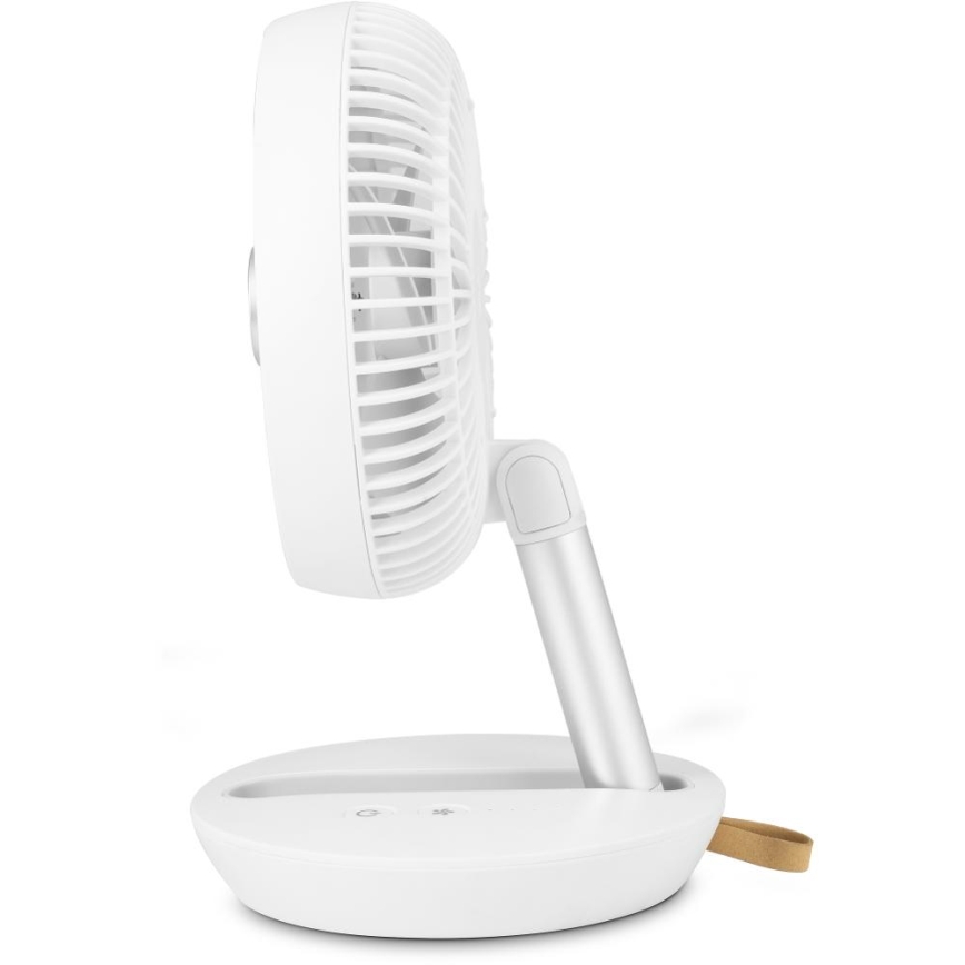 Sencor - Punjivi stolni ventilator 5W/5V 4000 mAh bijeli