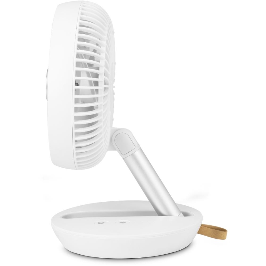 Sencor - Punjivi stolni ventilator 5W/5V 4000 mAh bijeli