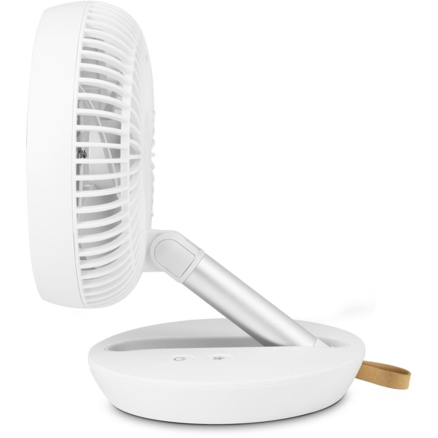 Sencor - Punjivi stolni ventilator 5W/5V 4000 mAh bijeli
