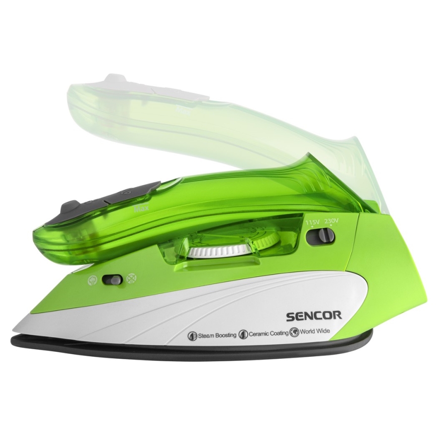 Sencor - Putno parno glačalo 1100W/115V/230V zelena